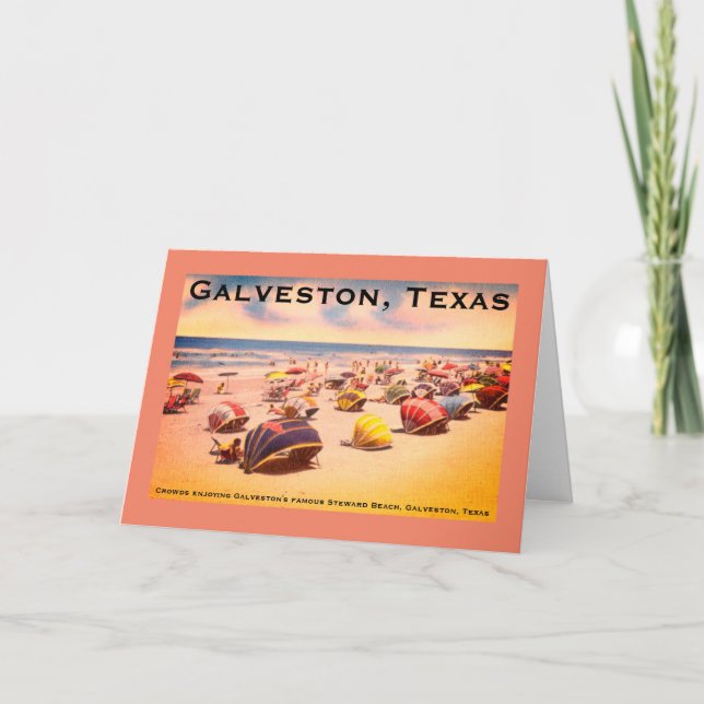 Steward Beach, Galveston, Texas Helgkort (Framsida)