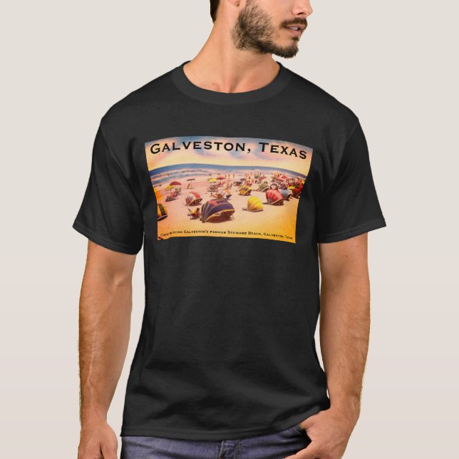 Steward Beach, Galveston, Texas T Shirt (Framsida)