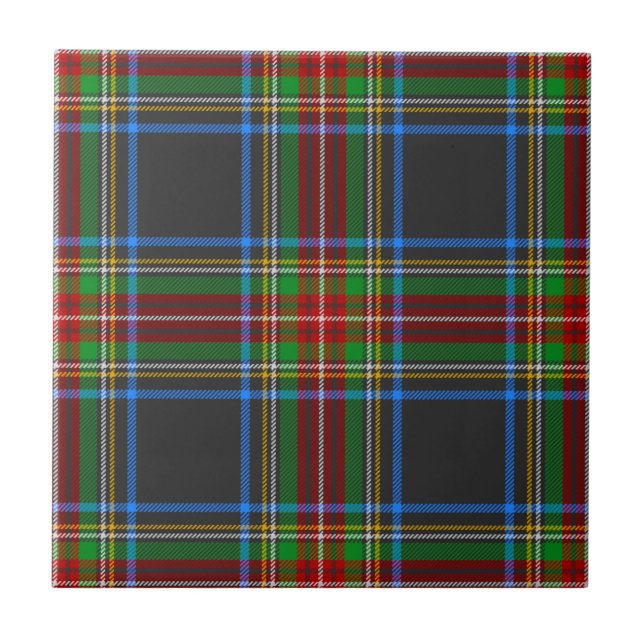 Stewart Black Klan Hunting Tartan Play Kakelplatta (Framsidan)