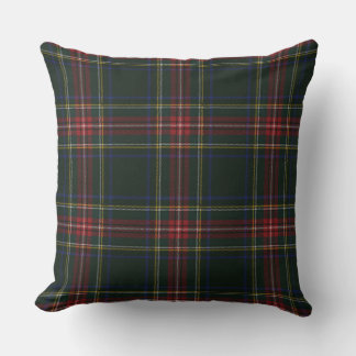Stewart Black Modern Original Scottish Tartan Kudde