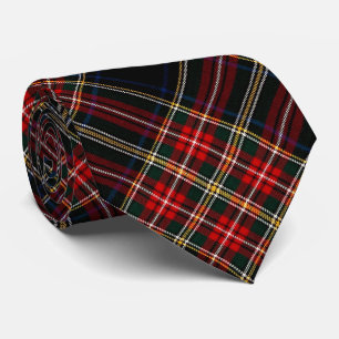 Stewart Black Original Scottish Tartan Neck Tie Slips