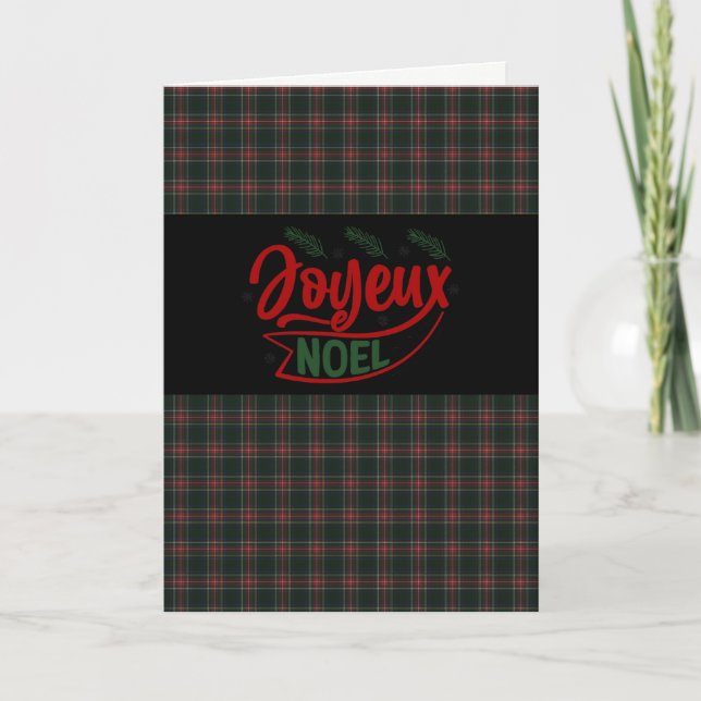 Stewart Black Scottish Tartan Holiday Card Helgkort (Framsida)