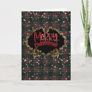 Stewart Black Tartan Helgdag Card Helgkort