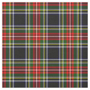 Stewart Black Tartan Tyg