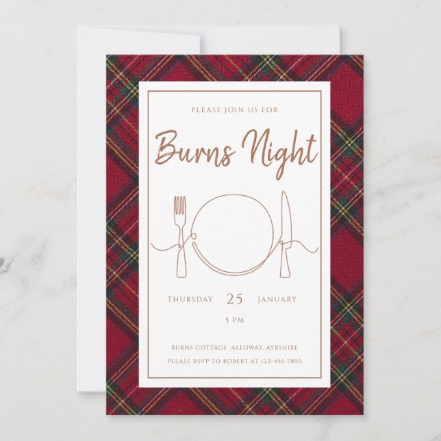 Stewart Burns Night-inbjudan Inbjudningar (Framsida)