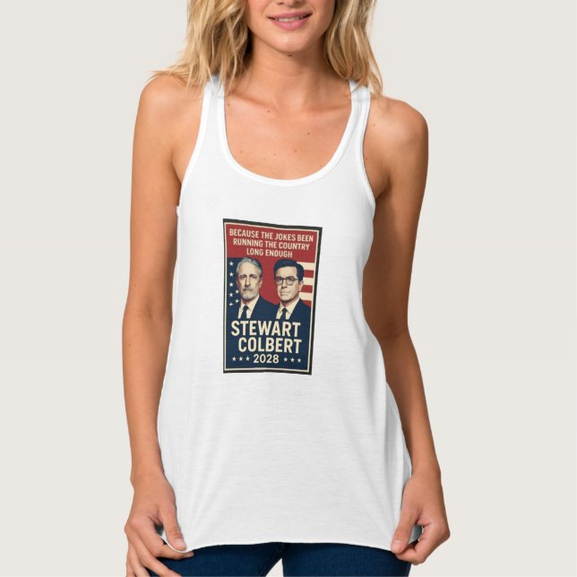 Stewart/Colbert 2028 Linne Med Racerback (Framsida)