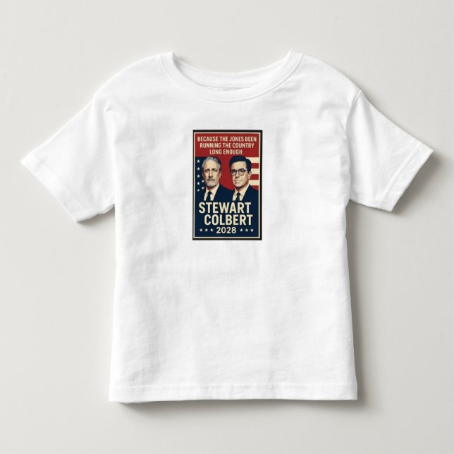 Stewart/Colbert 2028 T Shirt (Framsida)