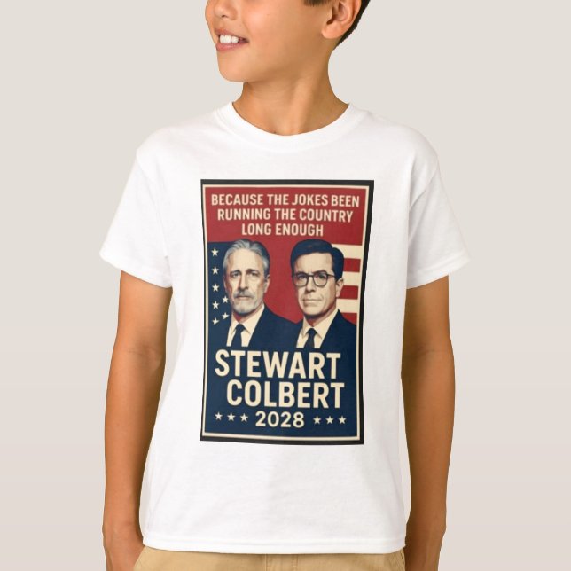 Stewart/Colbert 2028 T Shirt (Framsida)