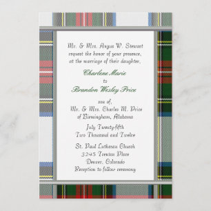 Stewart Dress Tartan Prällings inbjudan