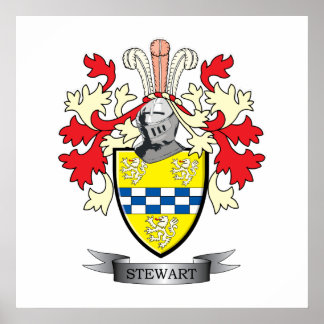 Stewart Family Crest Jackar av Arm Poster