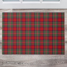 Stewart-Grönt, Klan, röd, blå kontroll Tartan