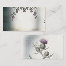 Stewart Hunting Tartan Thistle Platskort