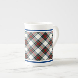 Stewart Klan Dress Tartan Blue och White Play Benporslin Mugg