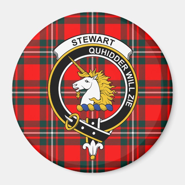 Stewart klanmärke och tartanmagnet magnet (Framsidan)