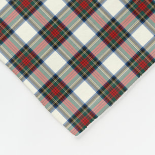 Stewart klanvit och röd formell klänningTartan Fleecefilt
