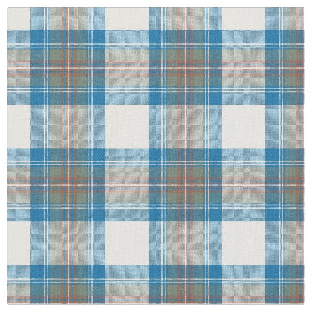 Stewart Muted Blue Tartan Tyg (Närbild)