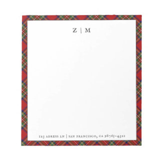 Stewart Royal Klan Tartan Play Mönster Anteckningsblock