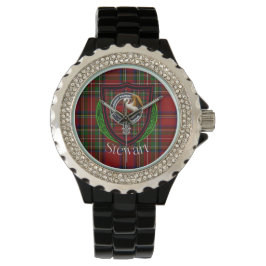 Stewart Scottish Clan Tartan & Crest Armbandsur