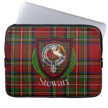 Stewart skotska klan tartan och vapensköld