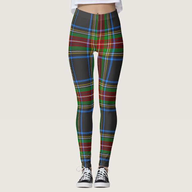Stewart Stuart Black Klan Tartan Play Leggings (Framsida)