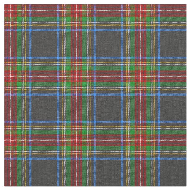 Stewart Stuart Black Klan Tartan Play Tyg (Närbild)