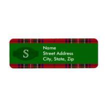 Stewart Tartan-adressetikett