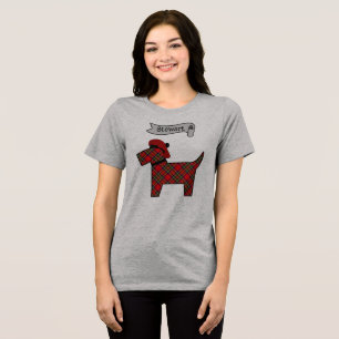 Stewart Tartan Scottie Hund Personlig T Shirt