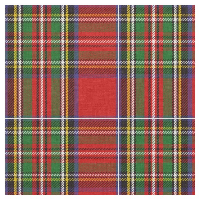 Stewart Tartan Skriv ut Tyg (Närbild)
