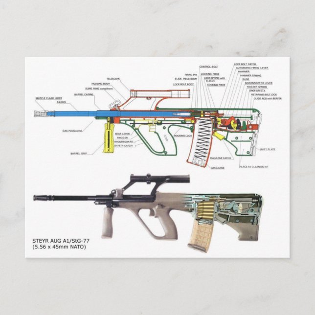 Steyr Aug Vykort (Framsida)