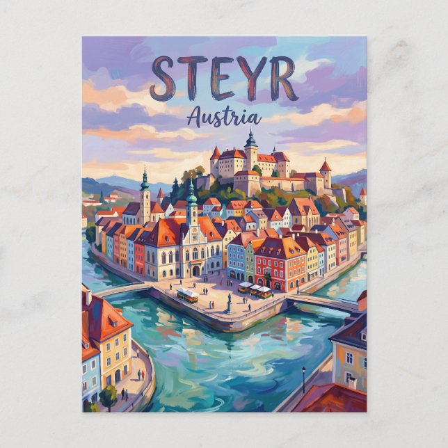 Steyr Österrike Vykort (Framsida)