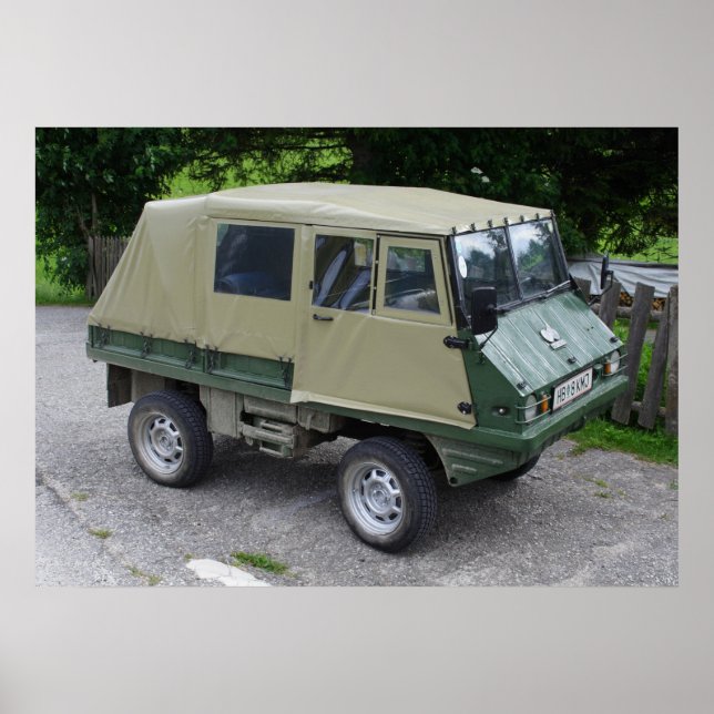 Steyr Puch Haflinger Car Poster (Framsidan)