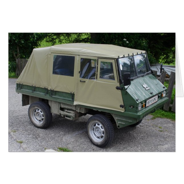 Steyr Puch Haflinger Hälsningskort (Framsidan Horizontal)