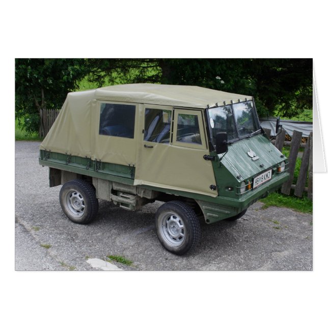 Steyr Puch Haflinger OBS Kort (Framsidan Horizontal)