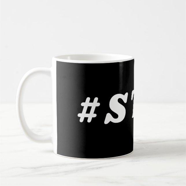 #STFU SARCASTIC WITTY PUN KAFFEMUGG (Vänster)