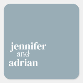 Sti för minsta moderna Bröllop-kuvertkvadrat med e Fyrkantigt Klistermärke