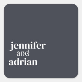 Sti för minsta moderna Bröllop-kuvertkvadrat med e Fyrkantigt Klistermärke