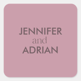 Sti för minsta moderna Bröllop-kuvertkvadrat med e Fyrkantigt Klistermärke