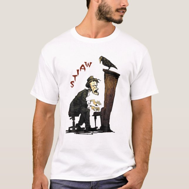Stiaw Eagle spelar Piano Classic Tom Arts Waits Q T Shirt (Framsida)