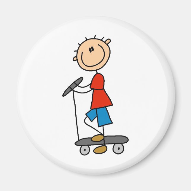 Stick Boy on Scooter Magnet (Framsidan)