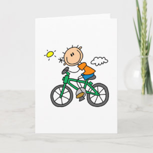 Stick Boy Riding Bicycle Kort