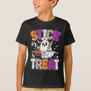 Stick eller behandla Ghost Phlebotomy Tech Er Icu T Shirt