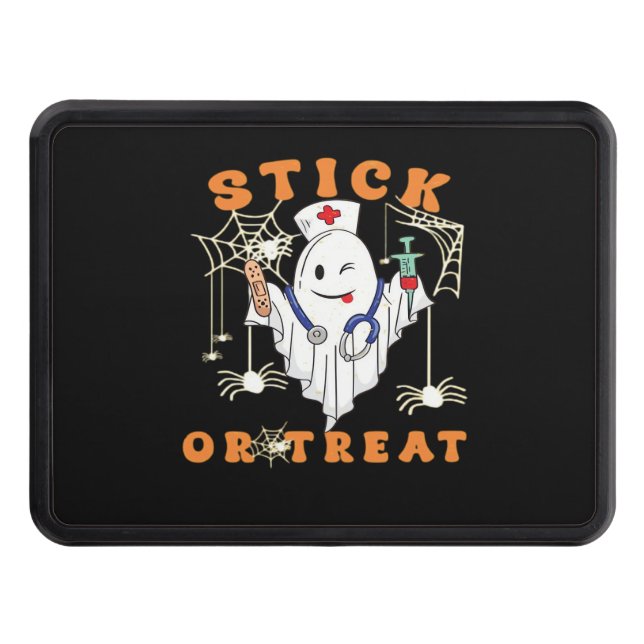 Stick eller Treat Nurse Spooky Nurse Costume Funny Dragkroksskydd (Framsidan)