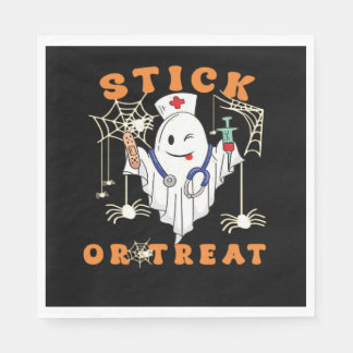 Stick eller Treat Nurse Spooky Nurse Costume Funny Pappersservett