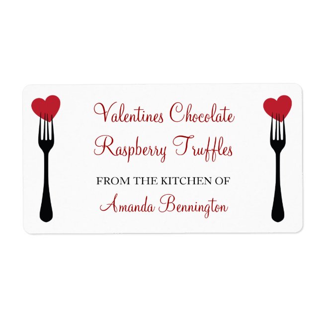 Stick en gaffel i mina hjärtetiska Valentineser Ba Fraktsedel (Framsidan)