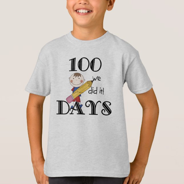 Stick figur 100 dagar tee shirt (Framsida)