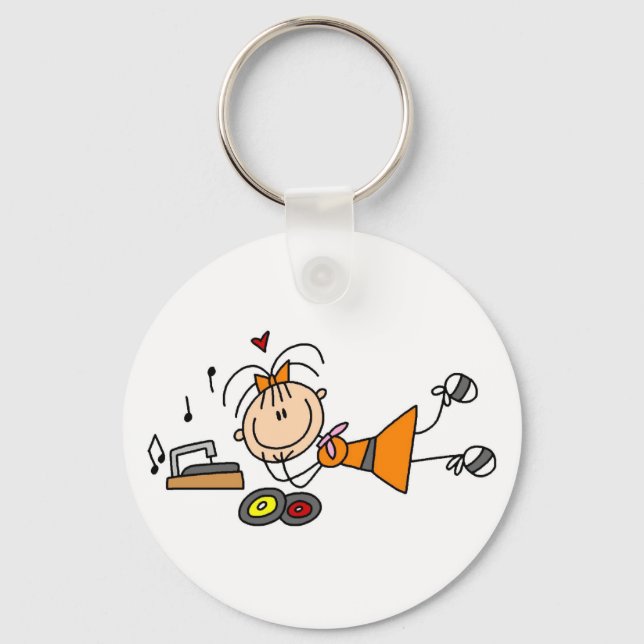 Stick figur 50's Girl T-shirts and Gifts Nyckelring (Framsida)