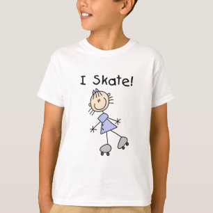 Stick figur åker skridskor jag Tshirts och gåvor