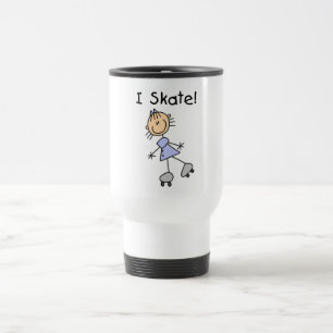 Stick figur åker skridskor jag Tshirts och gåvor Resemugg