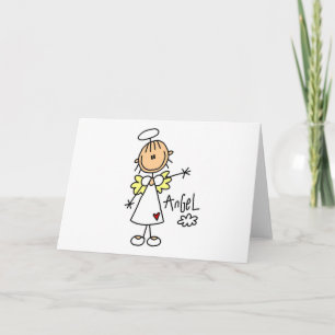 Stick figur Angel T-shirts och presenter Helgkort