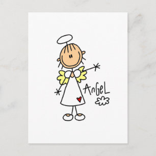 stick figur Angel T-shirts och presenter Vykort